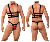 Ensemble de harnais CandyMan 99634 en deux parties, couleur noir